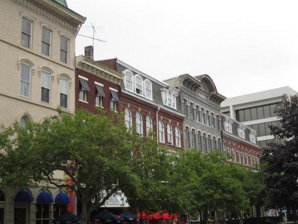 In the early 1900s, much of Bangor was destroyed by fire. dozens of different masonry companies arrived to rebuild it, leaving downtown Bangor a patchwork of different bricks.