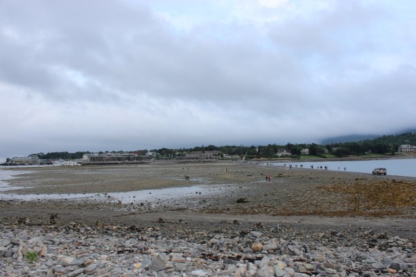 This sand bar connects downtown Bar Harbor to nearby Bar Island, but it's completely underwater except at low tide.